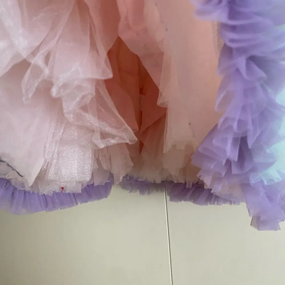 Elegant Pink and White Kids Toddler Formal Dress